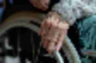 Elderly nursing home resident